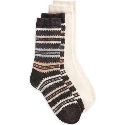 Hue Assorted 2-pack Femme Boot Socks In Charcoal Pack