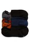 Hue Assorted 3-pack Arch Hug Cotton Blend Liner Socks In Navy