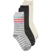 Hue Assorted 3-pack Supersoft Crew Socks In Pop Stripe Pack
