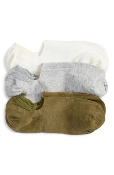 Hue Assorted 3-pack Arch Hug Cotton Blend Liner Socks In Multi