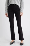 Hue Ultra Soft High Rise Denim Baby Bootcut Leggings In Black