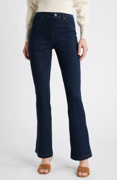 Hue Baby Bootcut Denim Leggings In Black Indigo Wash