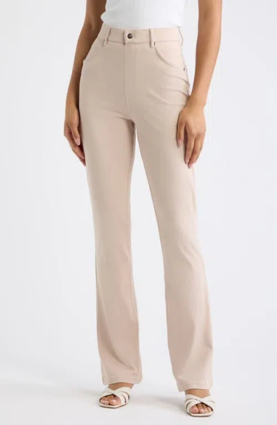 Hue Baby Bootcut Denim Leggings In Mushroom