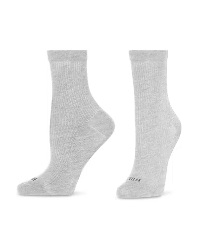 Hue Blend Sheer Rib Socks In Gray