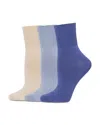 Hue 3-pack Bobby Socks In Blue