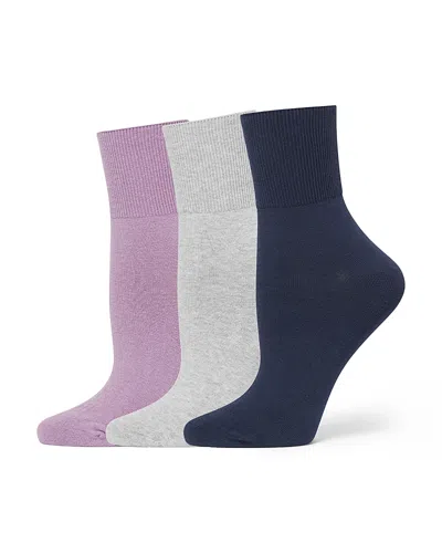 Hue Bobby Socks, Pack Of 3 In Orchid
