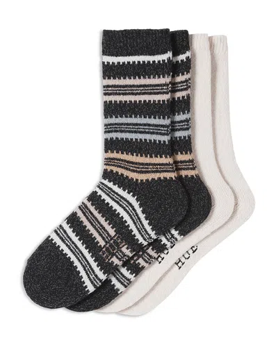 Hue Boot Socks, Pack Of 2 In Charcoal