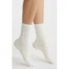 Hue Cable Crew Socks In Gold