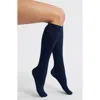 Hue Cable Knee High Socks In Blue