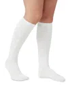 Hue Cable Knee High Socks In Ivory
