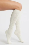 Hue Cable Knee High Socks In White