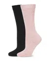 Hue Assorted 2-pack Seed Stitch Boot Socks In Pink