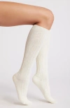 Hue Cable Knee High Socks In Ivory