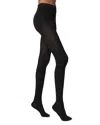 Hue Flat-knit Sweater Tights In Black