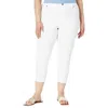 Hue Capri Jeans Women White Ultra Soft Denim High-rise Skinny Leg Crop Red818 In White