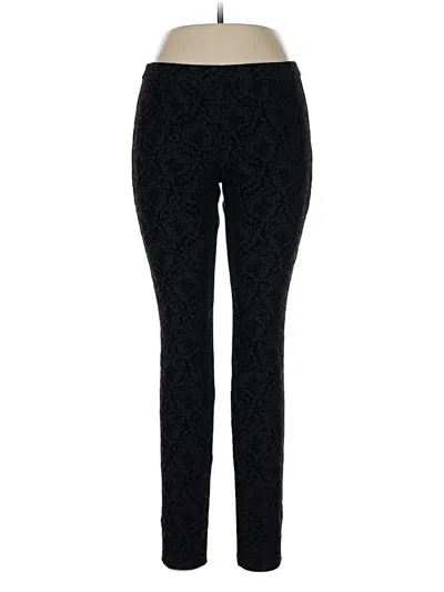 Pre-owned Hue Casual Pants In Black