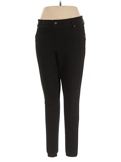 Pre-owned Hue Casual Pants In Black