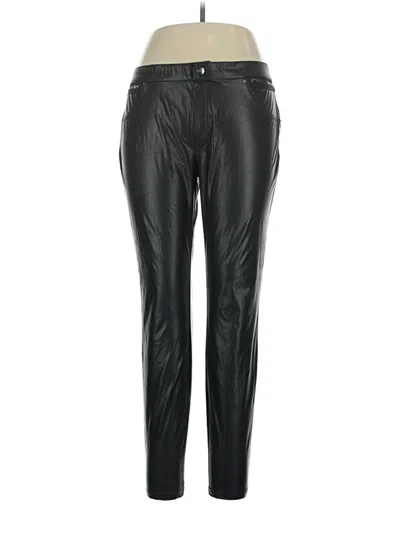 Pre-owned Hue Casual Pants In Black