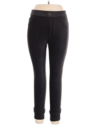 Pre-owned Hue Casual Pants In Black