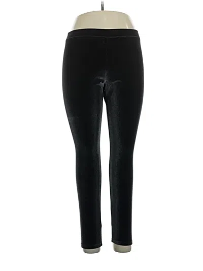 Pre-owned Hue Casual Pants In Black