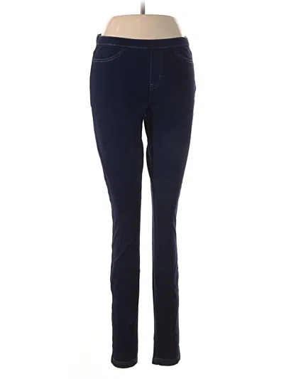 Pre-owned Hue Casual Pants In Blue