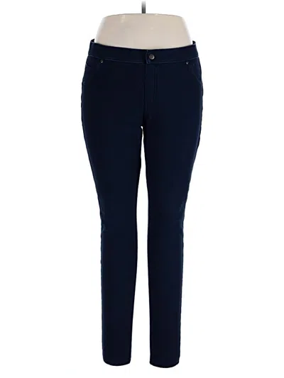 Pre-owned Hue Casual Pants In Blue
