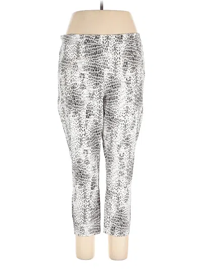 Pre-owned Hue Casual Pants In Silver