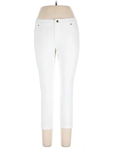 Pre-owned Hue Casual Pants In White