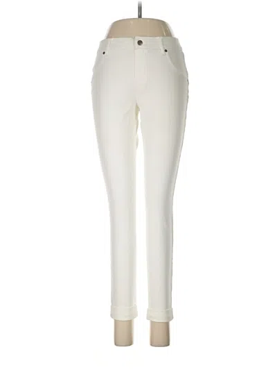 Pre-owned Hue Casual Pants In White