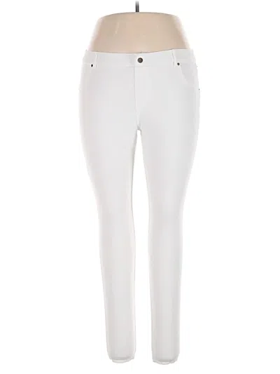 Pre-owned Hue Casual Pants In White