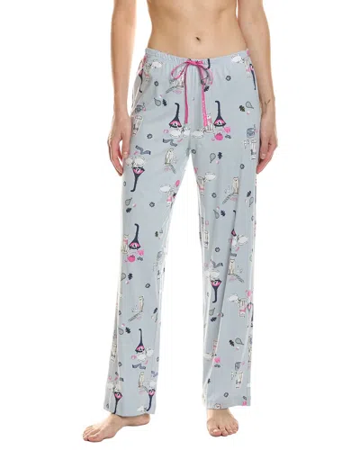 Hue Cat Picnic Long Pajama Pant In Blue