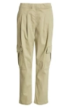 Hue Chino Cargo Pants In Olive Green