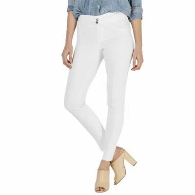 Hue Classic Smoothing Denim Leggings In White