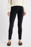 Hue Classic Stretch Corduroy Leggings In Black