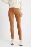 Hue Classic Stretch Corduroy Leggings In Orange