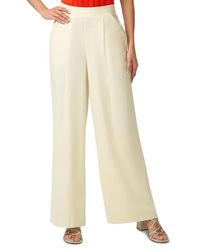 Hue Coastal Palazzo Pants In White