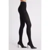 Hue Flat-knit Sweater Tights In Black