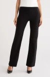 Hue Cotton Blend Flared Leggings In Black