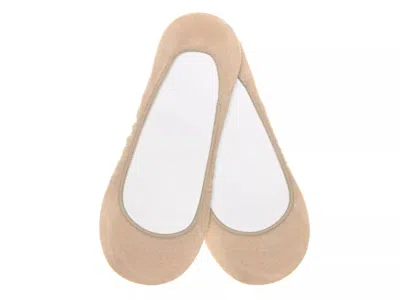 Hue Cotton No Show Liners 2 Pack In Brown