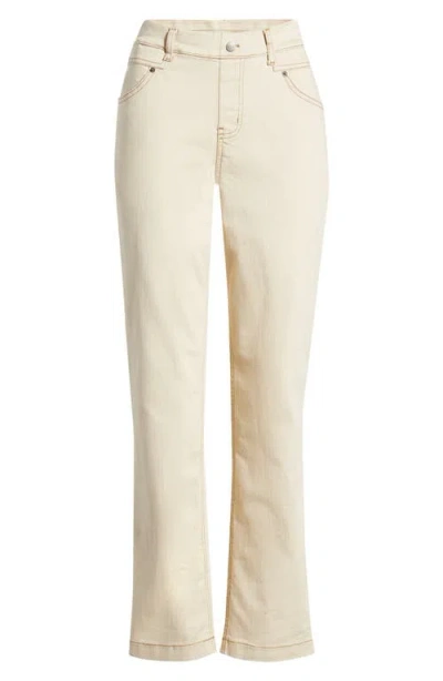 Hue Crosshatch Denim Straight Leg Leggings In Neutral