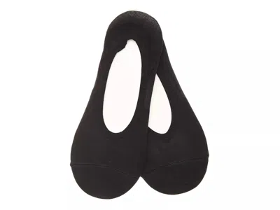 Hue Cushioned No Show Liners 2 Pack In Black