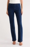 Hue Denim Bootcut Leggings In Blue