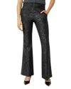 Hue Etched Floral High Rise Baby Bootcut Jeans In Black In Black
