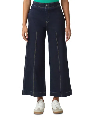 Hue Fine Lines Denim Crop Jeans In Blue