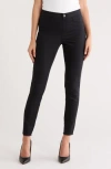 Hue Fray Hem Denim Leggings In Black