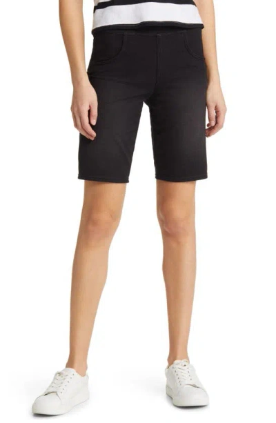 Hue Game Changing High Rise Bermuda Shorts In Black