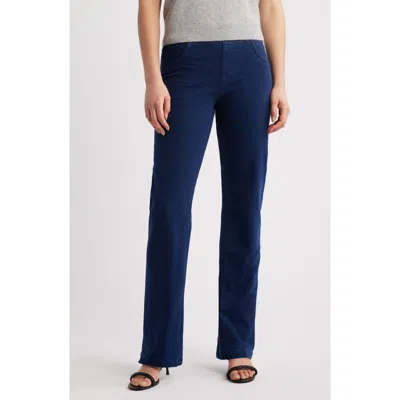 Hue Game Changing High Waist Straight Leg Denim Leggings In Blue