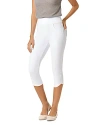 Hue Game Changing Tulip Hem Denim Leggings In White