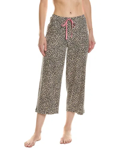 Hue Glitzy Cheetah Pajama Capri In Animal Print