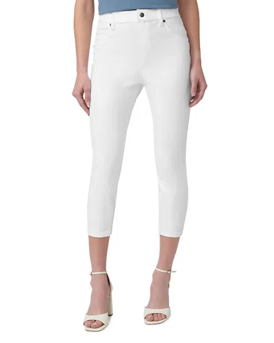 Hue High Rise Ultra Soft Denim Capri Leggings In Medium Wash In White